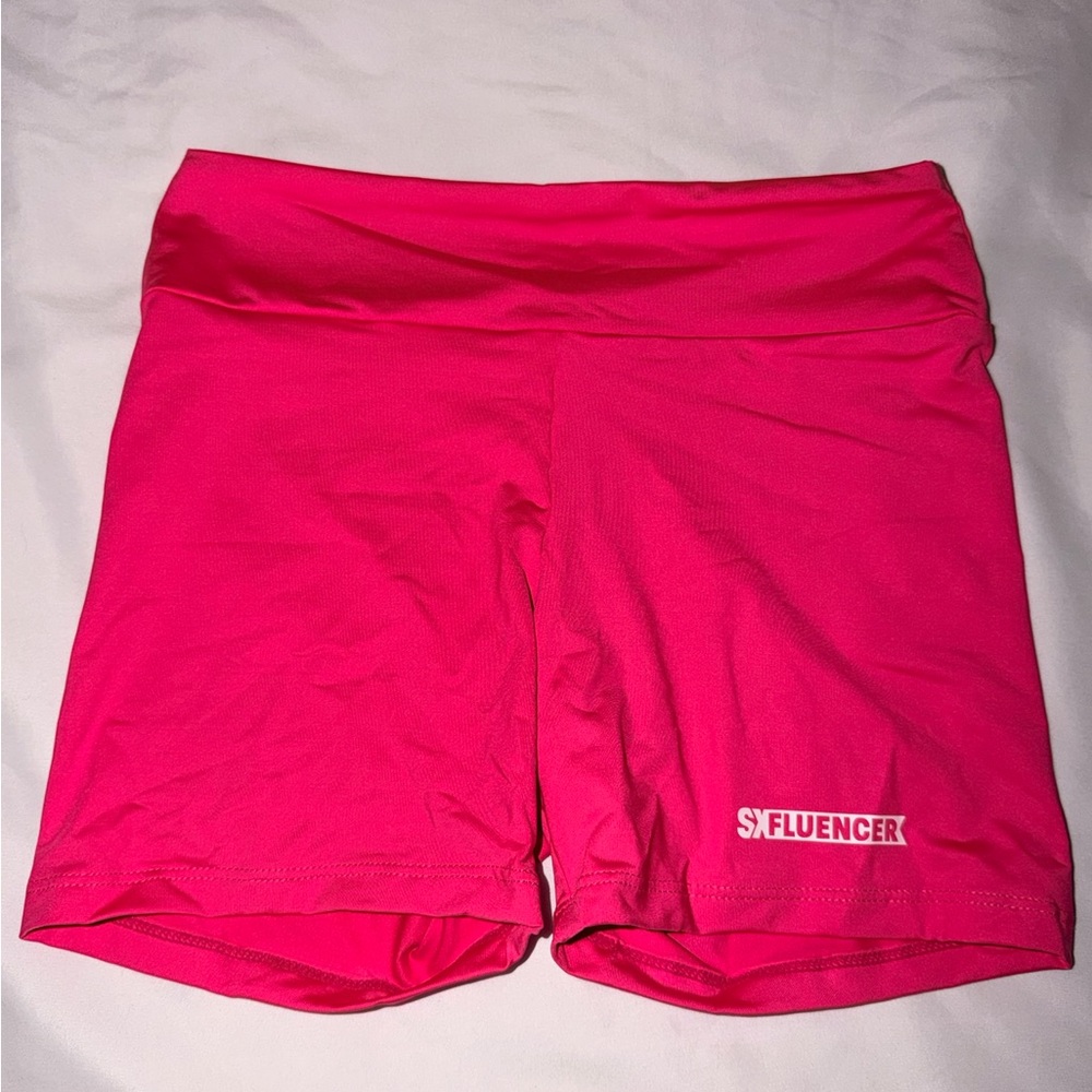 Women's Athletic Pink Biker Shorts